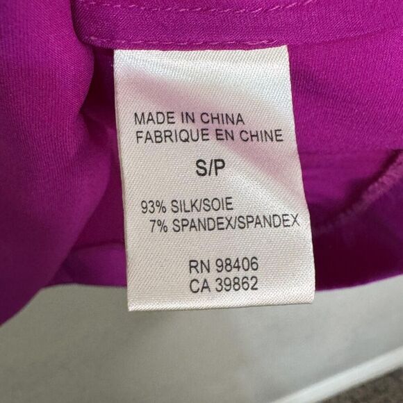 Theory Silk Tank Top Womens Small Purple Magenta Morisa Sleeveless Blouse Shirt - Picture 8 of 9